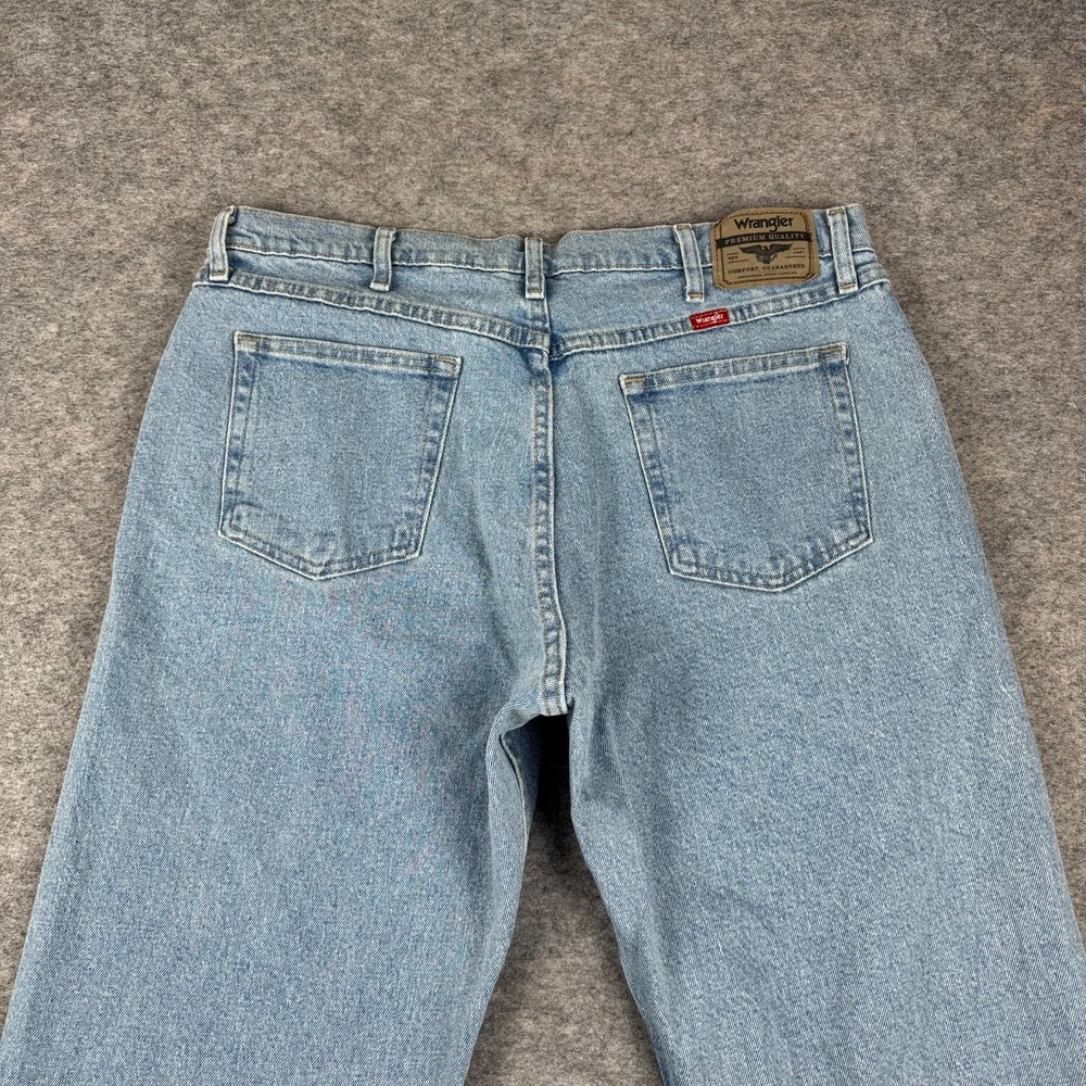 Wrangler Five Star Flex Relaxed Fit Jeans Denim Cotton Stretch Mens 36x30 - Picture 9 of 15